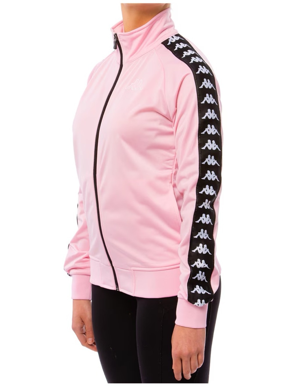 Kappa Pink Track Jacket with Black Logo Tape